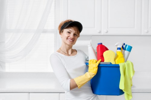 Safe carpet cleaning procedures in a residential property