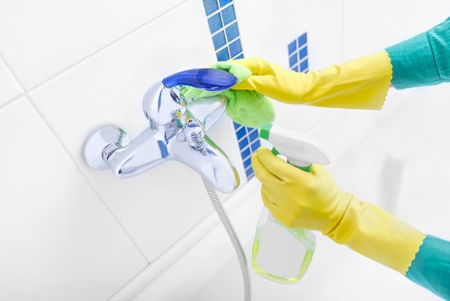 Detailed post-construction cleaning of a newly refurbished kitchen in Nottinghill